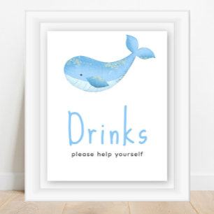 Poster Baleine d'eau - Boissons