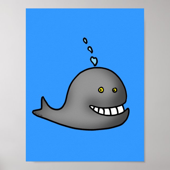 Poster Baleine drôle (Devant)
