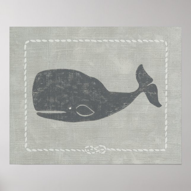 Poster Baleine grise marine (Devant)