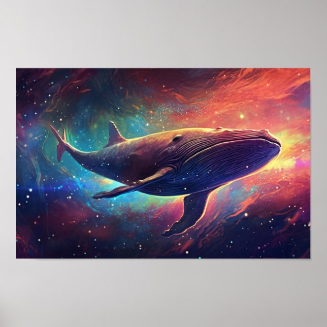 Poster Baleine spatiale (Devant)