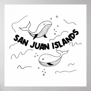 Poster Baleines des îles San Juan