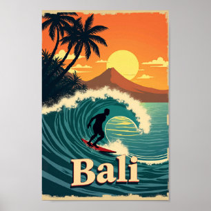 Poster Bali Bliss – Un Paradis Rétro Surf