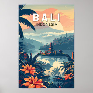 Poster Bali Indonésie Voyage Art Vintage