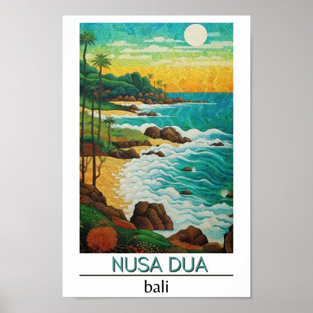 Poster Bali Indonésie Voyage Nusa Dua (Devant)