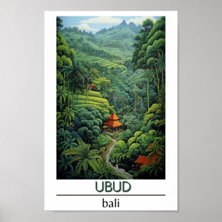 Poster Bali Indonésie Voyage Ubud