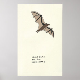Poster baliverne de batte de fruit