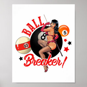 Poster Ball Breaker Fundy Pool Player Billiard Lover Bill