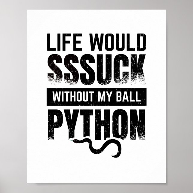 Poster Ball Python | Cadeau pour animaux de compagnie de  (Devant)