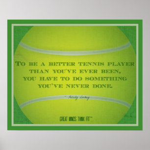 Poster Balle de tennis et citation 007