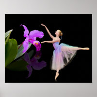 Ballerina avec orchidée en noir
