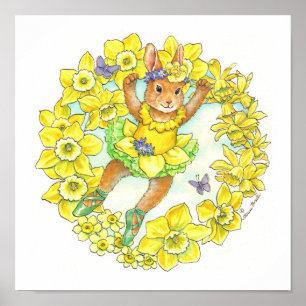 Poster Ballerina Bunny Imprimer Jonquil
