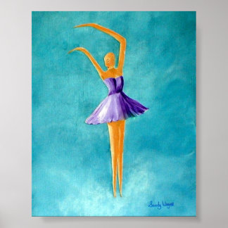 Poster Ballerina dansante, violet