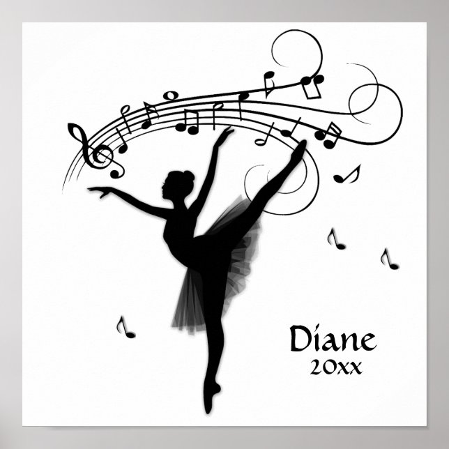 Poster Ballerina Danser avec musique personnelle (Devant)