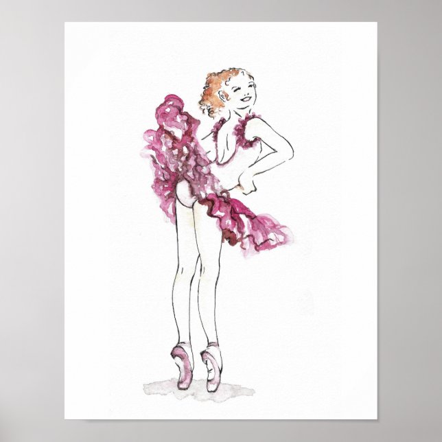 Poster Ballerina rose (Devant)