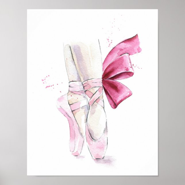Poster Ballerina Shoes Ballet Slippers (Devant)
