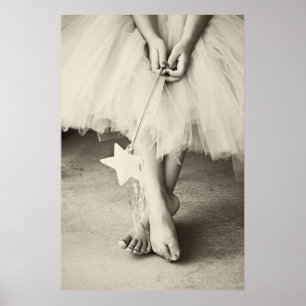 Poster Ballerina Toes (noir et blanc)