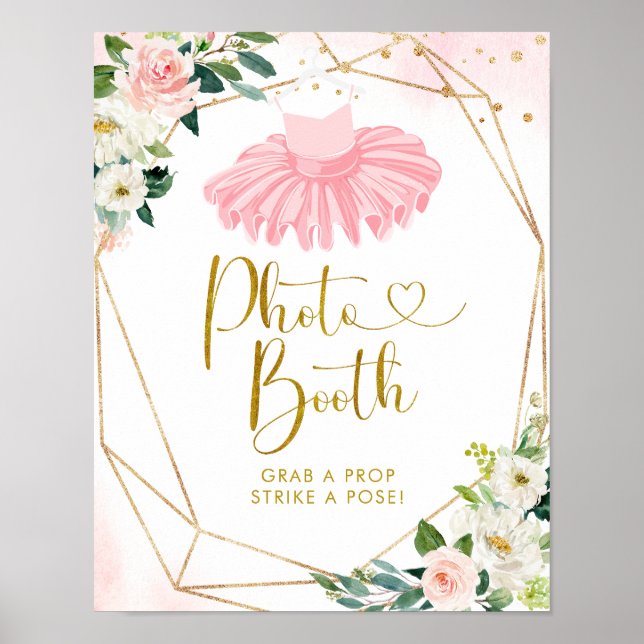 Poster Ballerina Tutu Baby shower Symbole du boîtier phot (Devant)