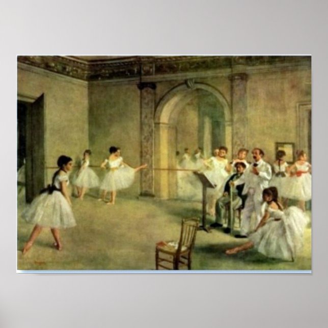 Poster Ballerinas par Edgar Degas (Devant)