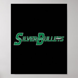 Poster Balles d'argent Softll - Vert sur marine