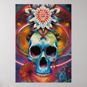 Poster Balles de voyage Art - Crâne tribal