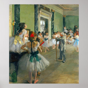 Poster Ballet Class by Edgar Degas