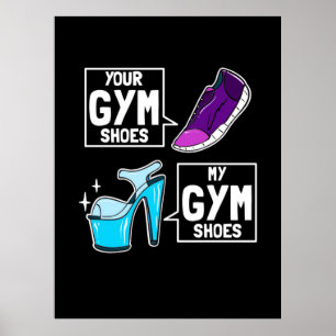 Poster Ballet Dancer Gym Shoes