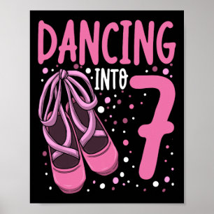 Poster Ballet Dansant En 7 Anniversaire Ballerina Girls