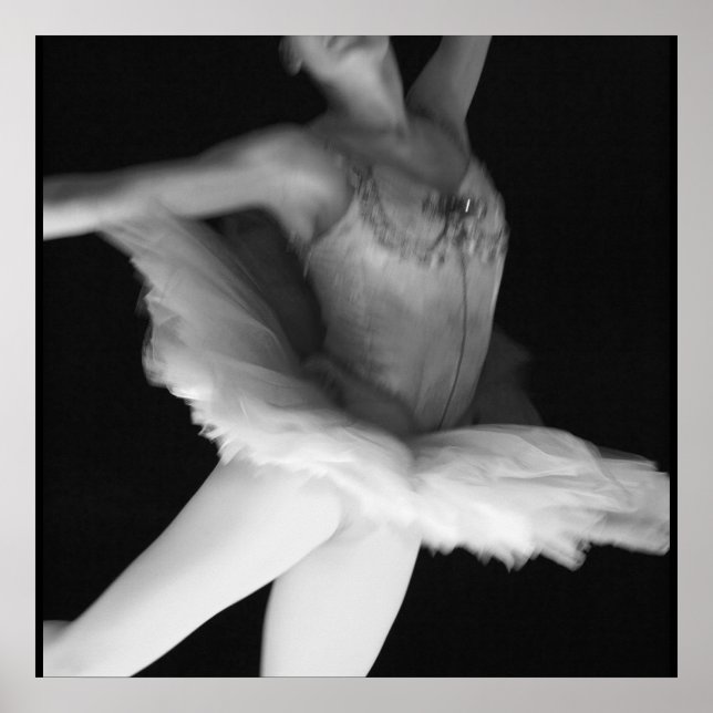 Poster Ballet - Danse - Ballerina 9 - Noir & Blanc (Devant)