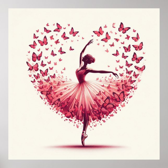 Poster Ballet et papillons (Devant)