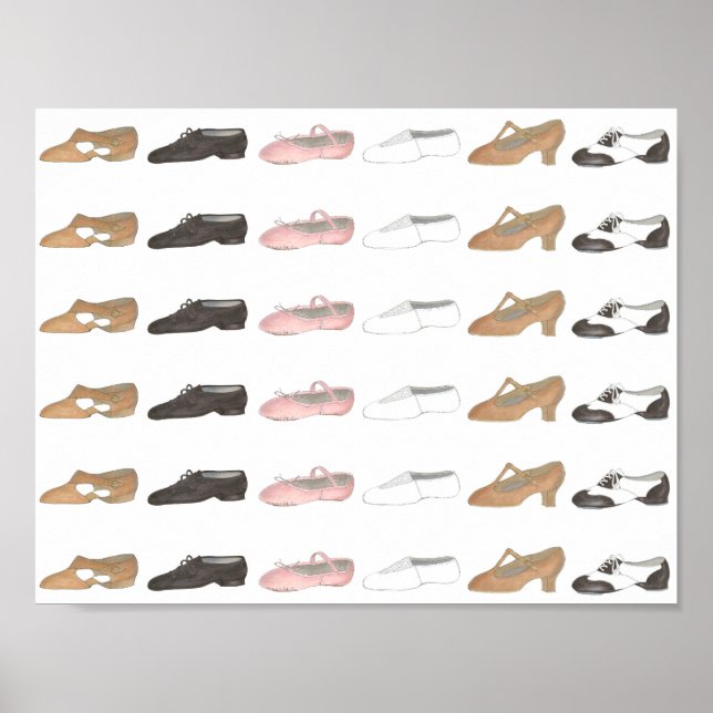 Poster Ballet Tap Jazz Lyrical Dance Studio Shoster (Devant)