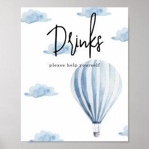 Poster Ballon à air chaud - Boissons