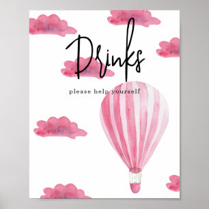 Poster Ballon à air chaud - Boissons