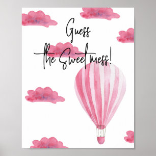 Poster Ballon à air chaud - Devinez le doux désordre