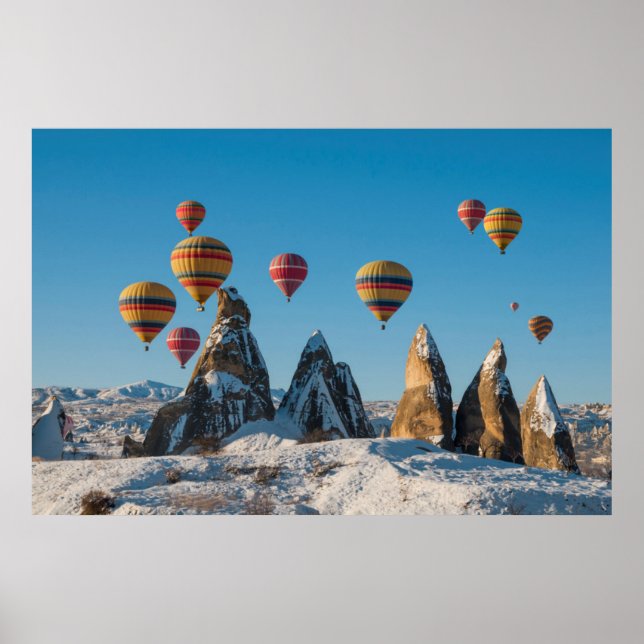 Poster Ballon à air chaud en Cappadoce (Devant)