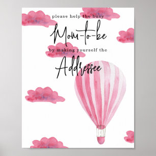 Poster Ballon à air chaud - Maman à être destinataire
