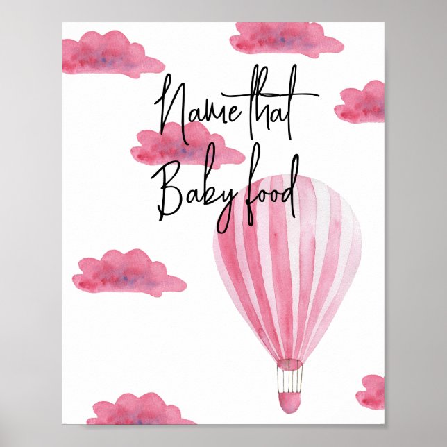 Poster Ballon à air chaud - Nommez cet aliment pour bébé (Devant)