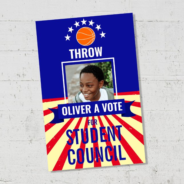 Poster ballon de basket-ball Voter Sport-Thème Voter Post (Créateur téléchargé)