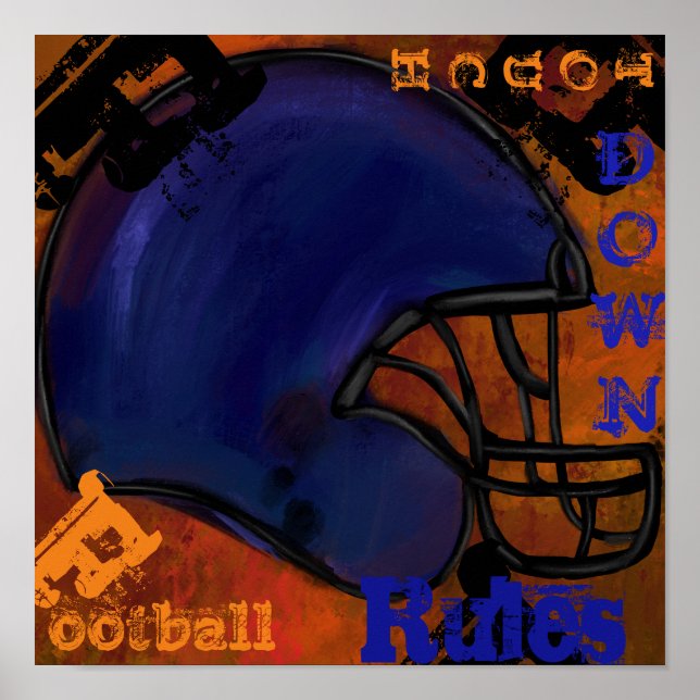 POSTER BALLON DE FOOT AMÉRICAIN (Devant)