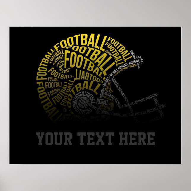 Poster Ballon de football américain personnalisé (Devant)