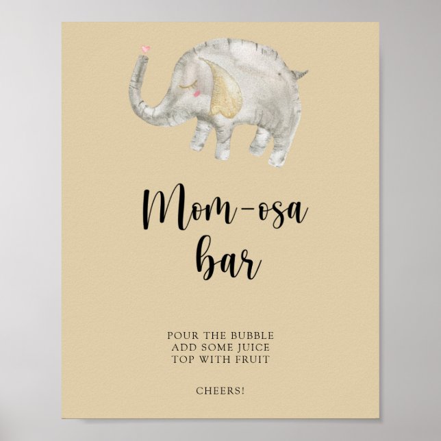 Poster Ballon éléphant \ bar Maman-osa (Devant)