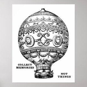 Poster Ballon vintage à air chaud