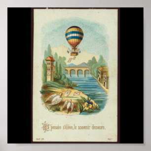 Poster Ballons à air Art-Chauds d'Affiche-Cru 20