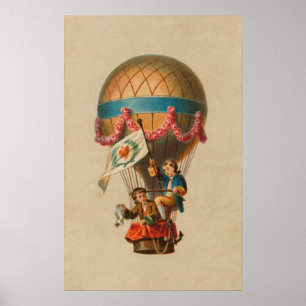 Poster Ballons à air chaud du pavillon du coeur