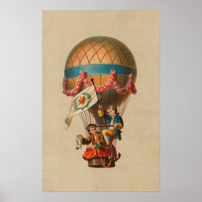Poster Ballons à air chaud du pavillon du coeur (Devant)