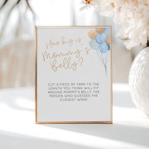 Poster Ballons Bleus Quelle est la taille du ventre de ma