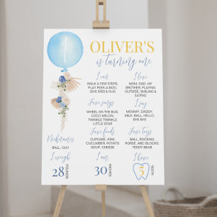 Poster Ballons Boy Premier anniversaire Jalon Signal