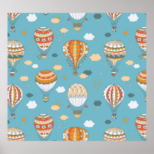 Poster Ballons colorés Festive Motif Design