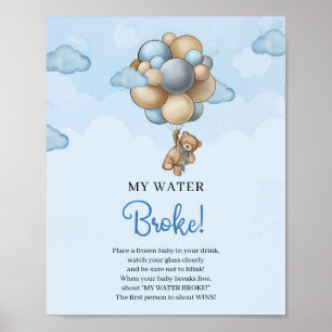 Poster Ballons d'ours en peluche My Water Broke jeu de si