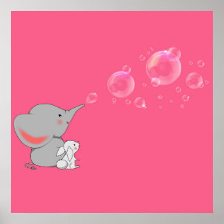 Poster Ballons gonflants éléphants