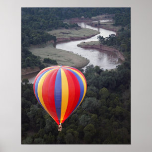 Poster Ballooning à air chaud sur la rivière Mara